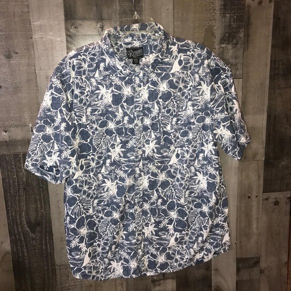 Retrofit Mens Floral Print Button Down - Picture 1 of 8